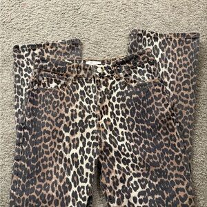 Ganni Animal Print Denim